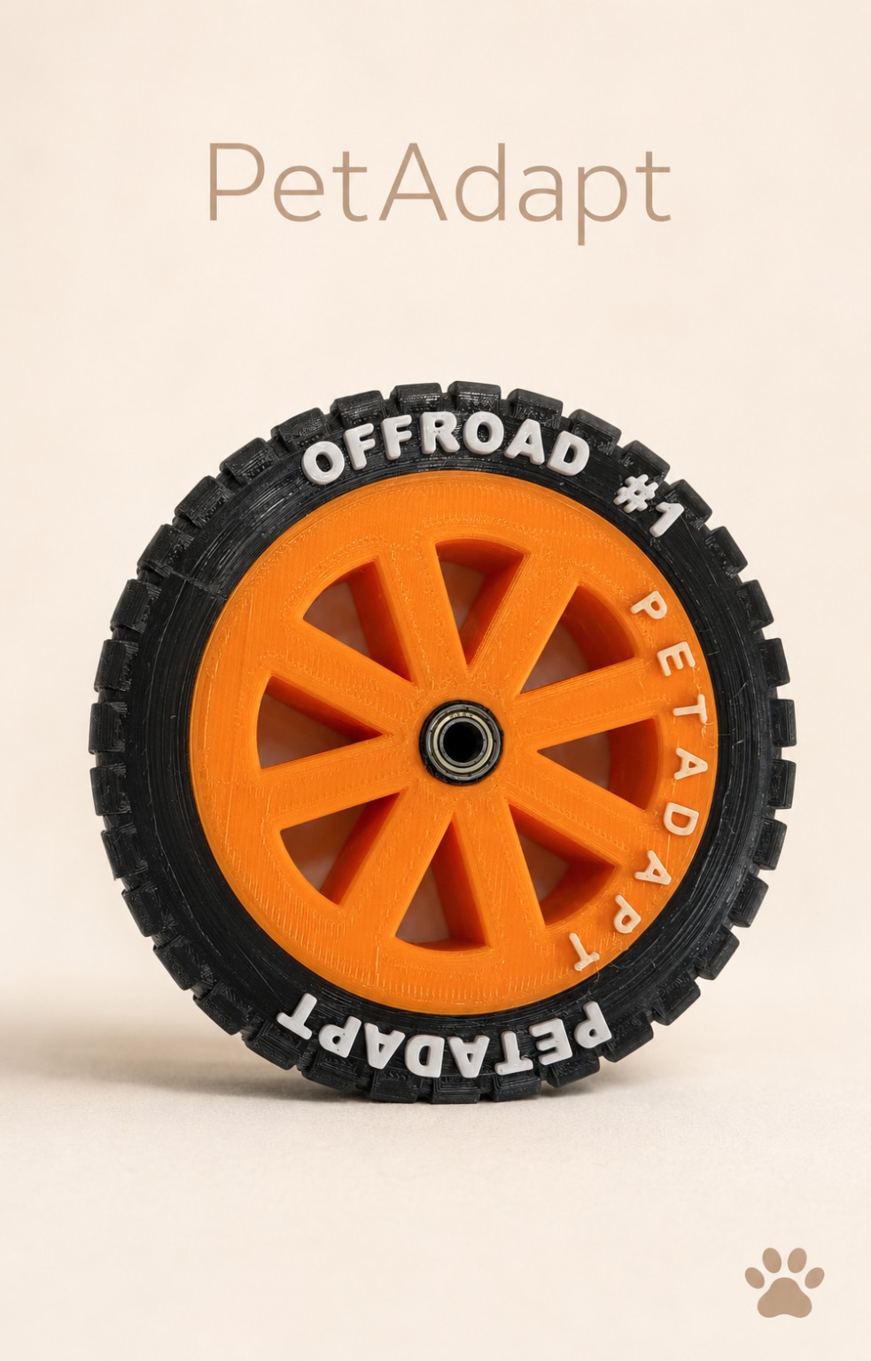 Conjunto de roda e pneu off-road PetAdapt