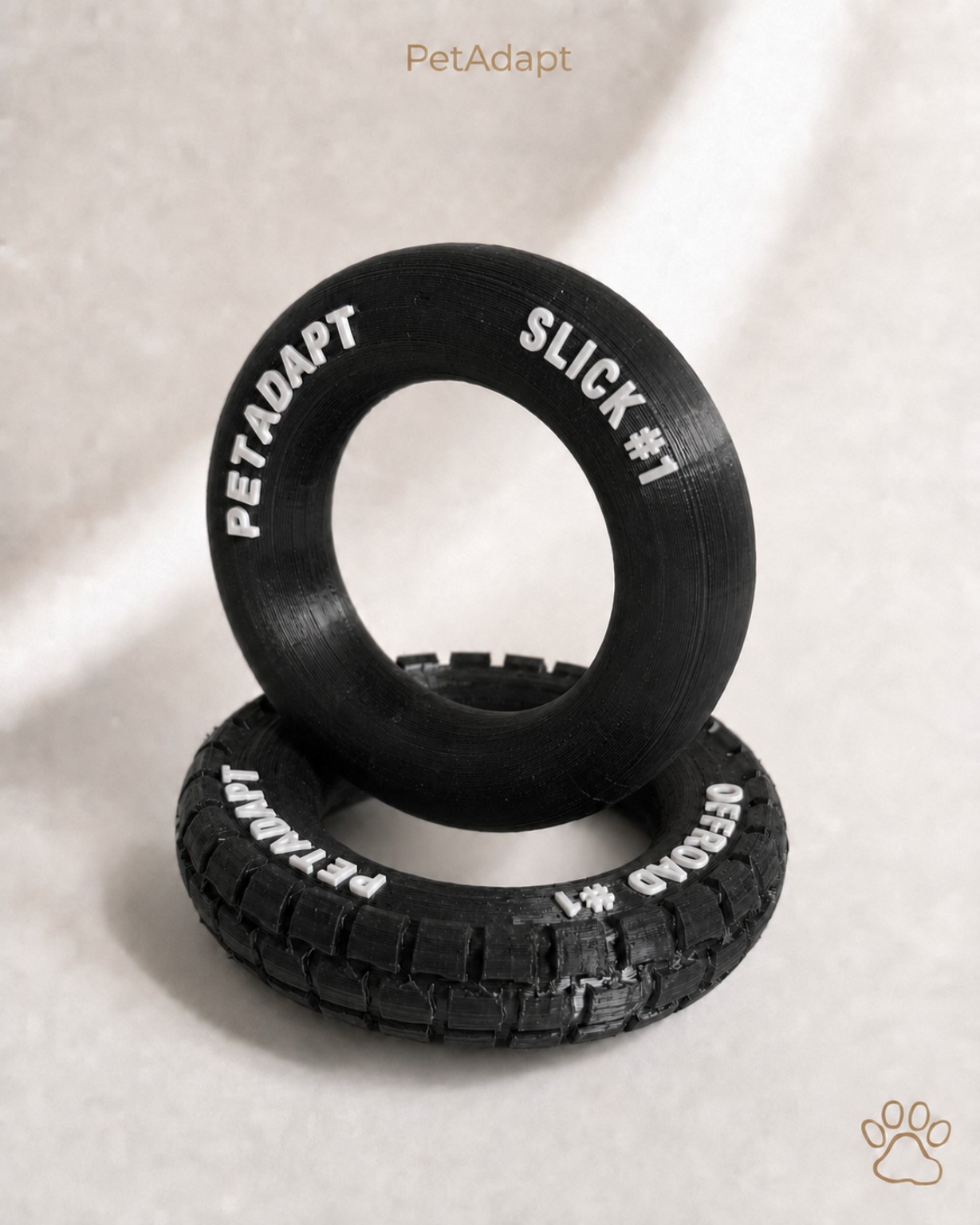 Pneus PetAdapt liso e off-road produzidos em TPU